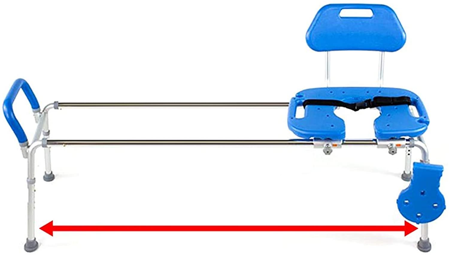 HydroGlyde Toilet to Tub Sliding Bench Extra Long for Physically H