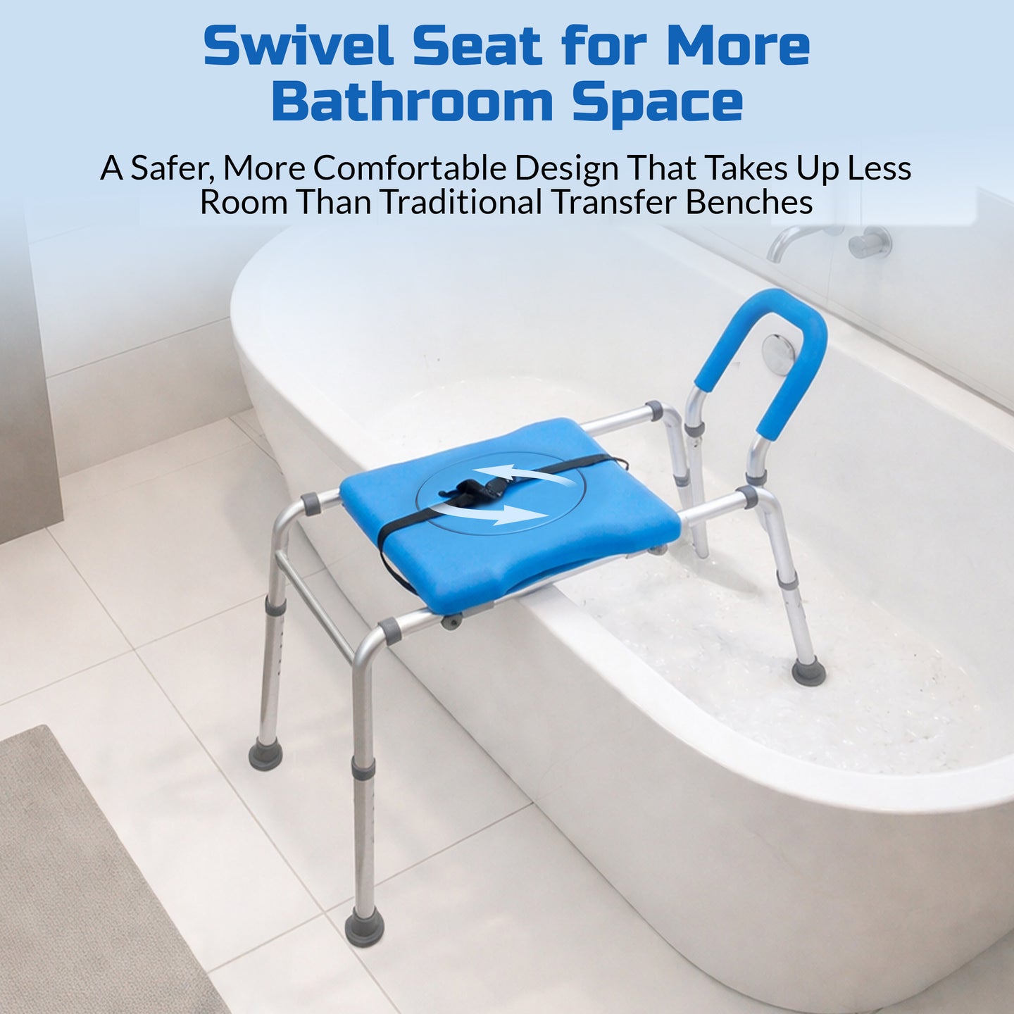 Roundabout™ 2.0 Sliding Transfer Bench with Rotating Seat