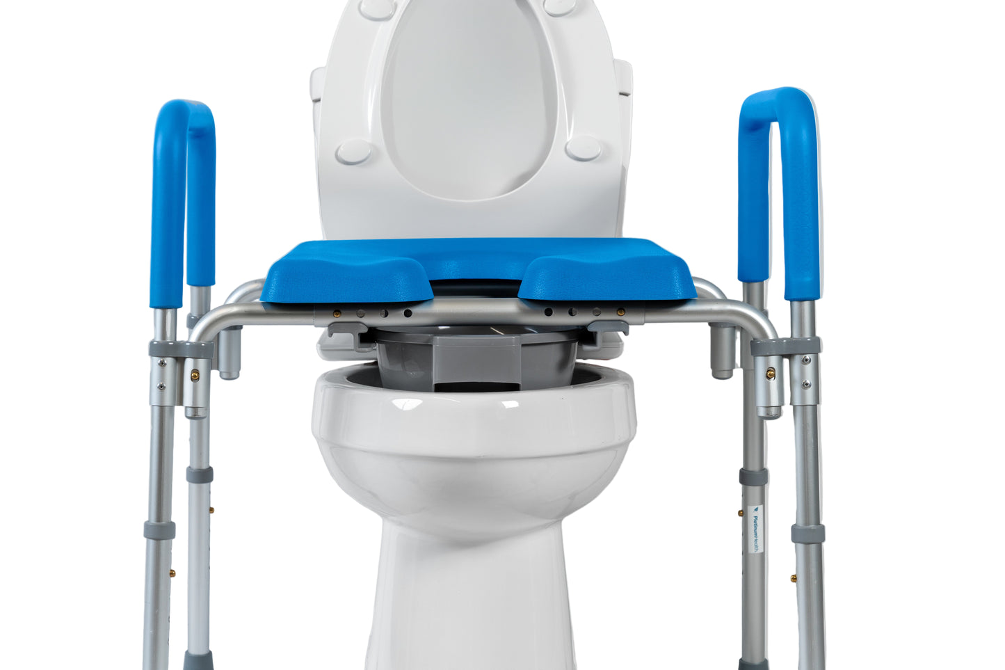 The Ultimate™ Bariatric Raised Toilet Seat, Voted#1 Most Comfortable. Padded with Armrests. Adjustable Height. 600lb.
