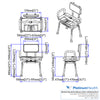 Bariatric Revolution Pivoting Swivel Shower Chair - 600lb Capacity