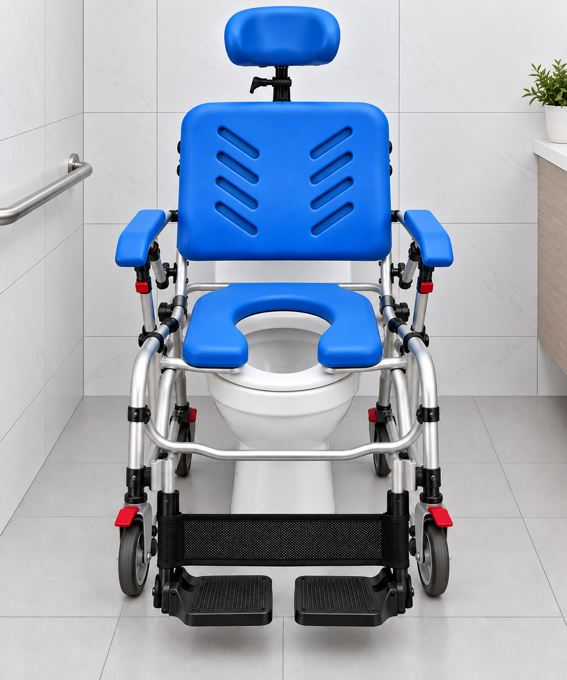 Total Care Professional Tilt-In-Space Reclining Shower/Commode Chair - Padded