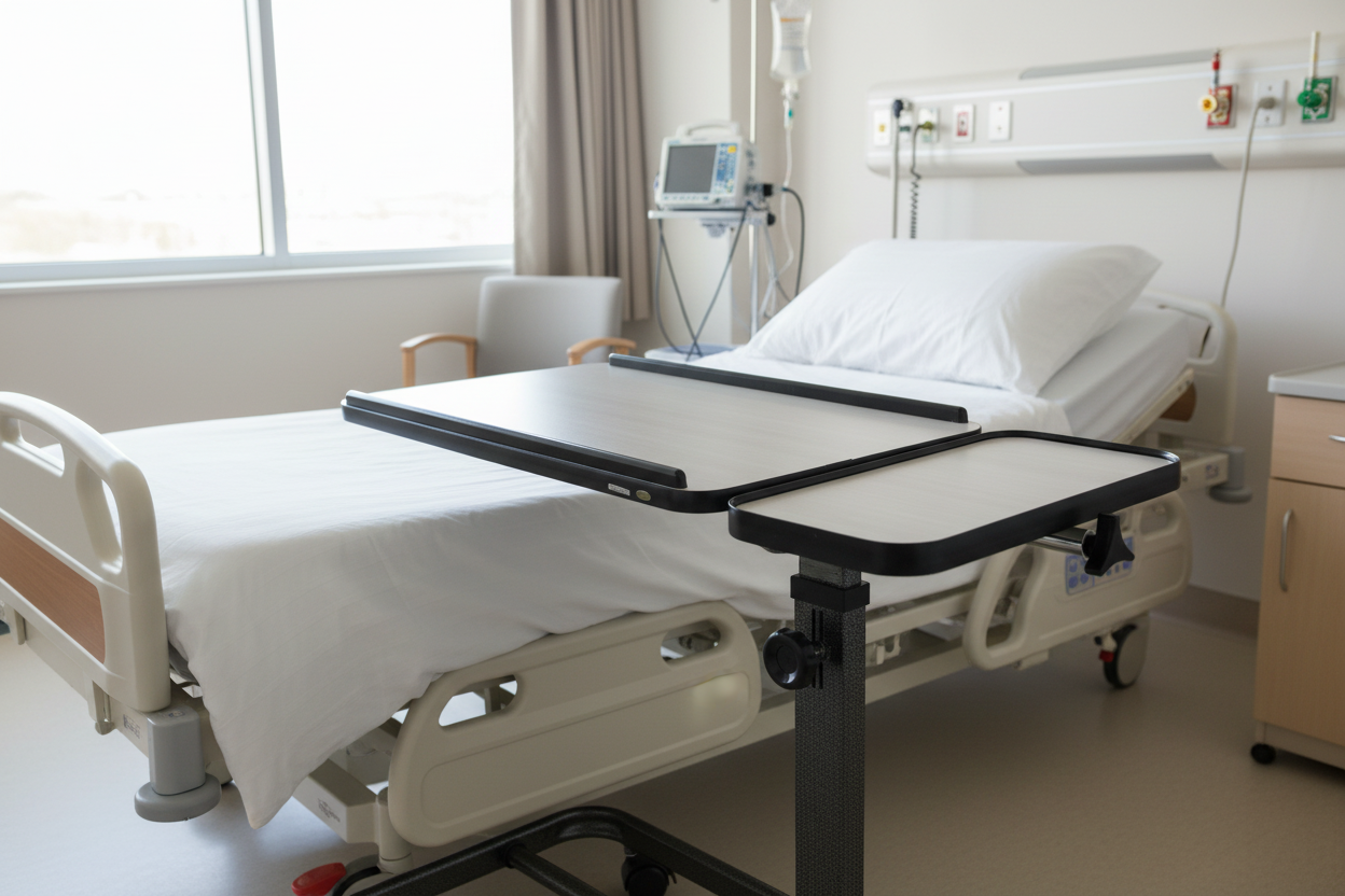 Platinum Health Acrobat Adjustable Overbed Laptop Table - White Birch