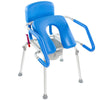 GentleBoost Uplift Assist Commode & Shower Chair with Integrated Toilet Safety Rail Self-Powered Uplift Seat