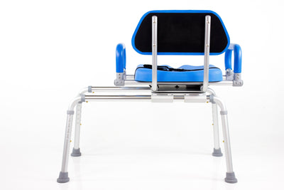 sliding transfer bench with swivel seat