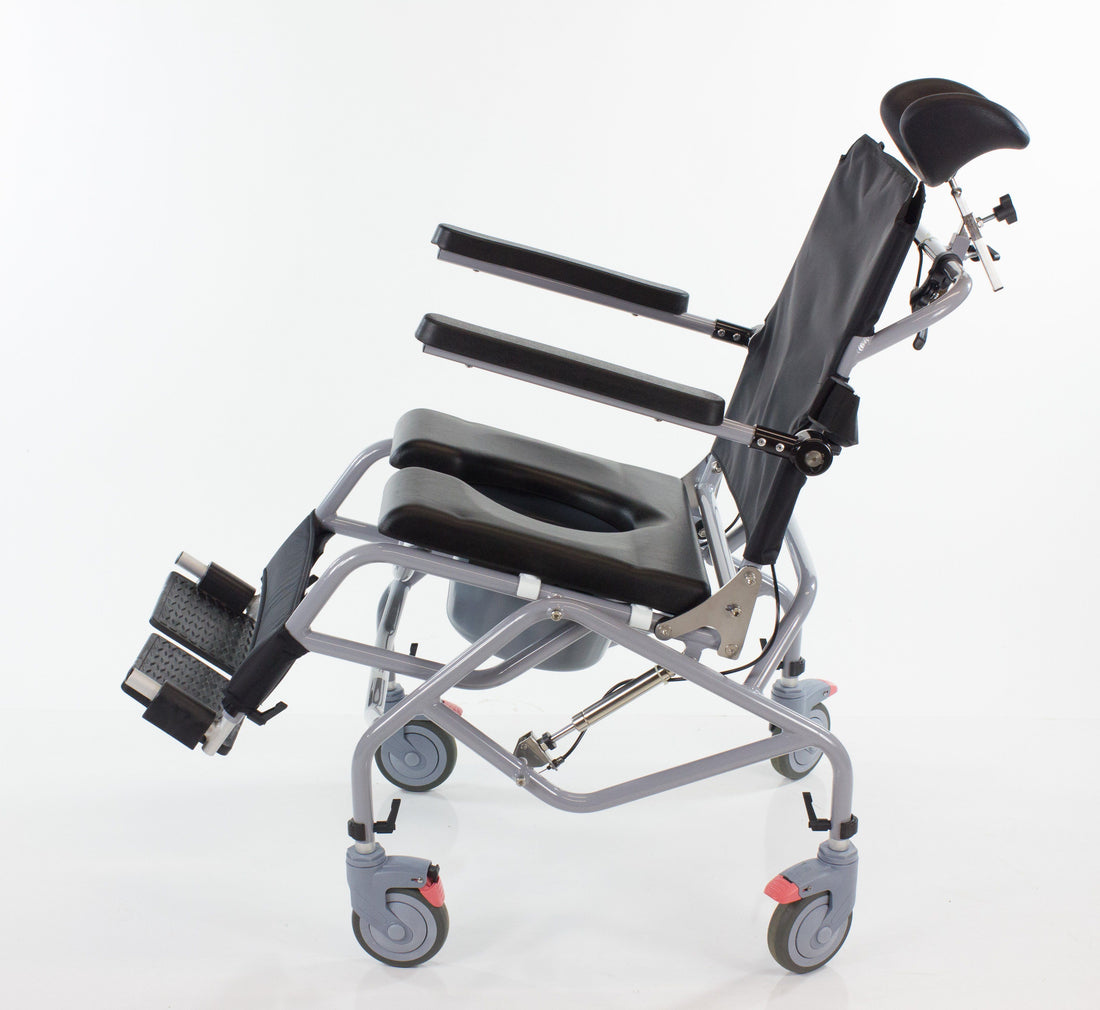Professional Tilt-In-Space Reclining Shower/Commode Chair - Padded ...