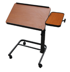 Acrobat Adjustable Overbed (or) Laptop Table - Brown Maple
