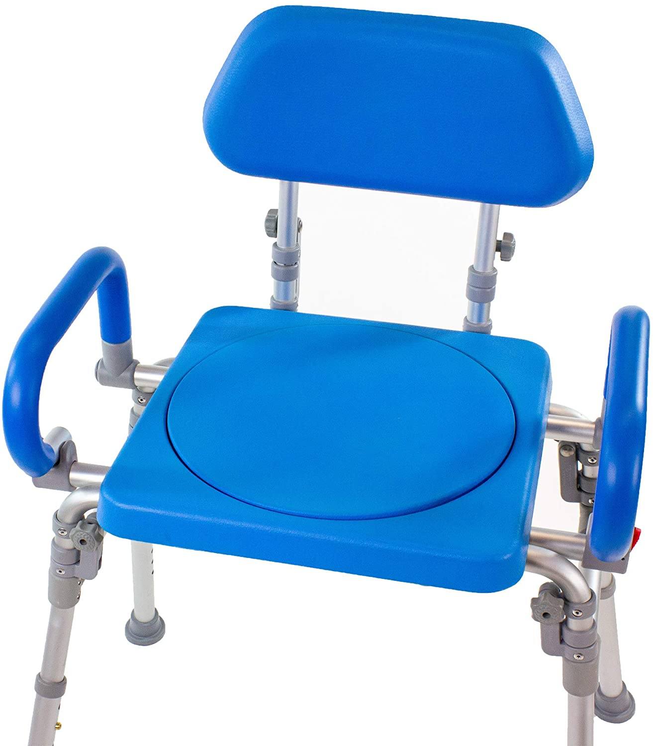 Folding Shower Chair With Luminous Grab Bar - Stainless Steel Wall Mounted Seat, 400 Lb Capacity